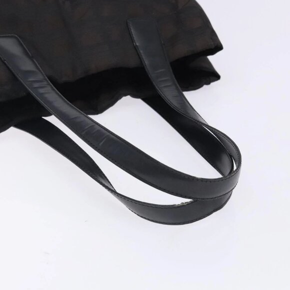 CHANEL New Travel Line Tote Bag Nylon Dark Brown Black CC Auth - Picture 9 of 16